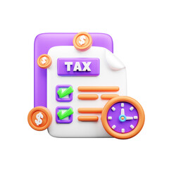 TAX 3d Illustration  Icon Pack