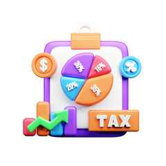 TAX 3d Illustration  Icon Pack