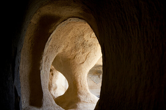 Interior view of a part of the Selime Cathedral in Cappadocia, Turkey