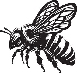 line art of a bee 