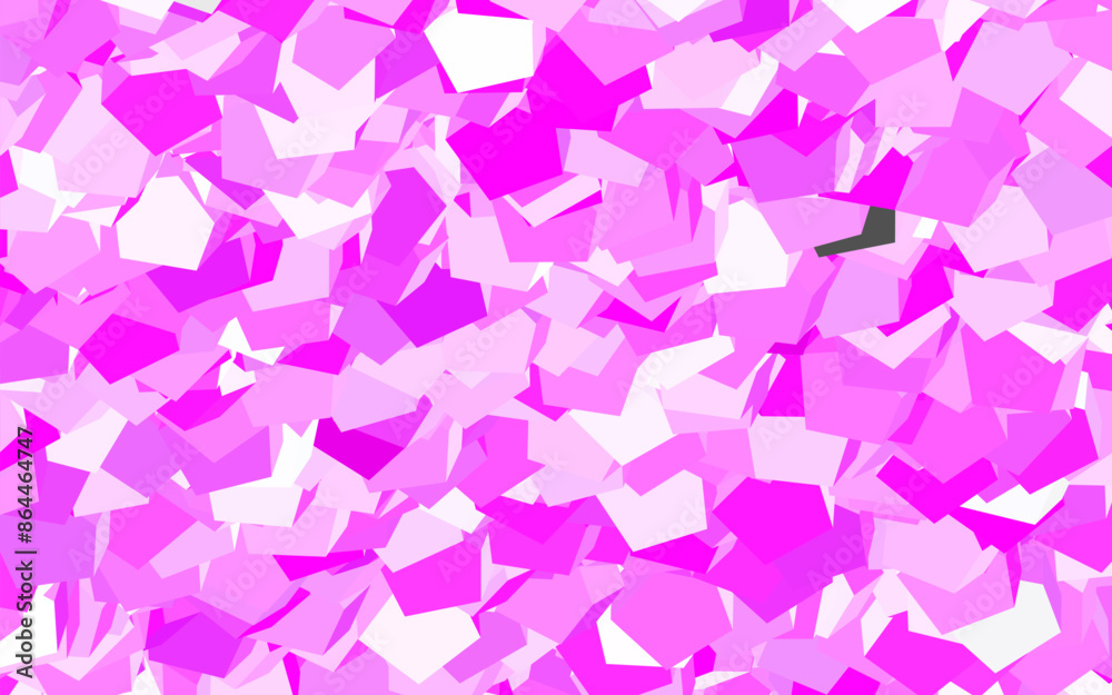 Wall mural light pink vector backdrop with hexagons.