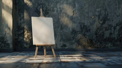 A message board easel that serves as a decorative piece featuring an open plain board as a copy space image