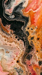 Organic abstract design sprawls across panoramic view wallpaper background