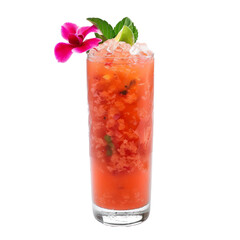 singapore sling drink isolated on transparent background