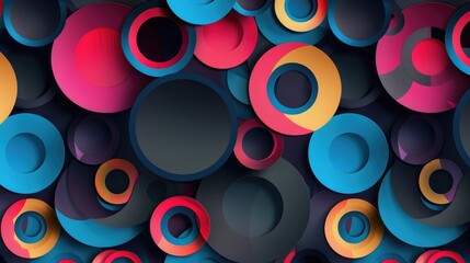 Geometric Pattern Featuring Rings and Circles