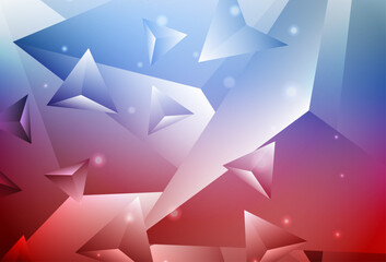 Obraz premium Light Blue, Red vector triangle mosaic texture.