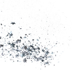 Celestial Christmas Symphony: Enthralling 3D Illustration of Falling Holiday Starbursts