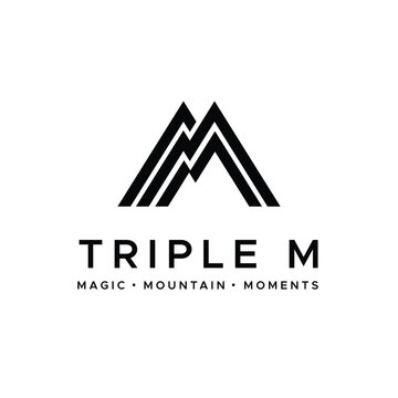 triple M mountain vector illustration