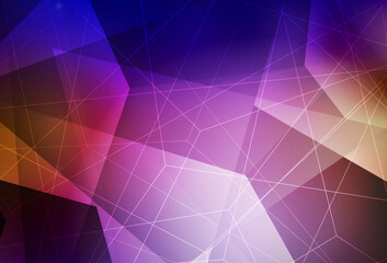 Obraz premium Dark Blue, Red vector template with crystals, triangles.