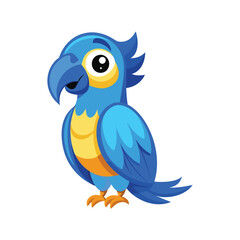 Cartoon blue macaw vector isolated © design master