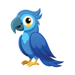 Cartoon blue macaw vector isolated