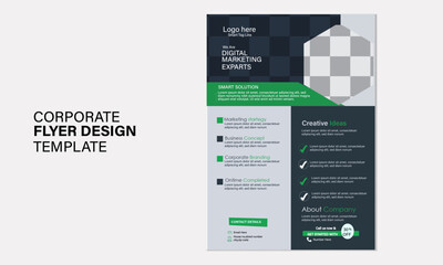 Corporate business brochure a4 flyer template design 