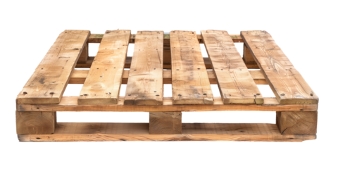 Wooden Pallet Isolated on White Background