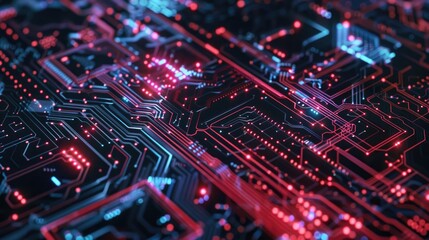 Obraz premium Electronic computer hardware circuit board technology background for digital technology enthusiasts