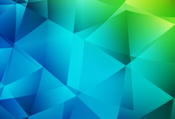 Obraz premium Light Blue, Green vector abstract mosaic pattern.