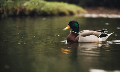 Fototapeta premium duck on the lake