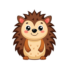 Cartoon happy hedgehog vector