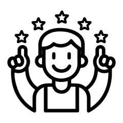 feedback icon or modern line symbol. Vector line art and icon design with bold outline. Black and white Pixel Perfect minimalistic symbol isolated white background. Silhouette simple thin sign