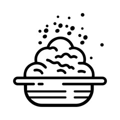 foam icon or modern line symbol. Vector line art and icon design with bold outline. Black and white Pixel Perfect minimalistic symbol isolated white background. Silhouette simple thin sign