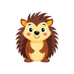 Cartoon happy hedgehog vector