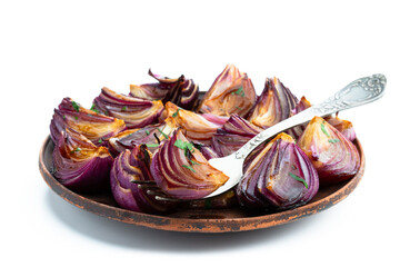 Delicious caramelized onions in balsamic vinegar with thyme
