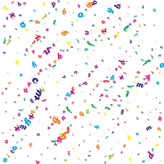 School notebook cover. Colorful childish floating