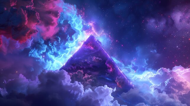 Purple and Blue Triangle Clouds
