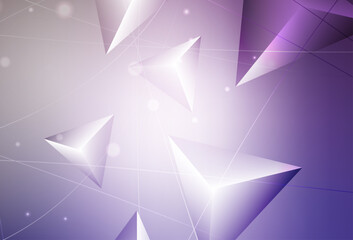 Obraz premium Light Purple vector polygon abstract layout.