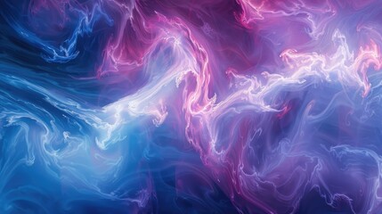 Fototapeta premium Ethereal abstract dreamscape swirling blue, pink, and purple gradients in a mesmerizing composition