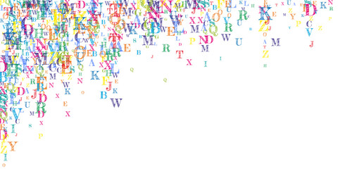 School notebook cover. Colorful childish floating