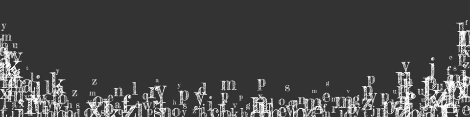 School notebook cover. White chalk  floating