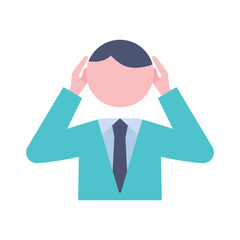 頭を抱えるビジネスマン