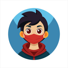 Attitude Boy  vector on mask