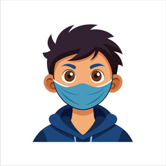 Attitude Boy  vector on mask