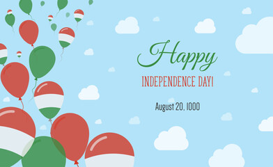 Hungary Independence Day Sparkling Patriotic