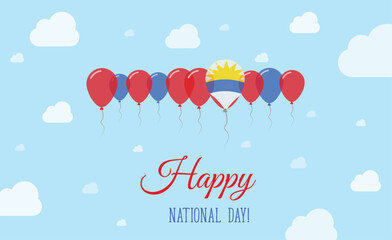 Naklejka premium Antigua and Barbuda Independence Day Sparkling