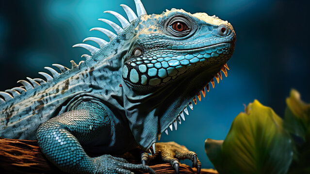 Axanthic Iguana - Reptile, Lizard, Wildlife, Jungle Animal, Tropical, Scales