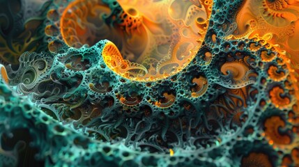 Computer generated fractal pattern a visual manifestation of mathematical complexity and beauty