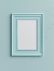 Frame on blue wall