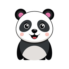 Fototapeta premium panda bear vector with a smile
