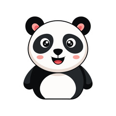Fototapeta premium panda bear vector with a smile