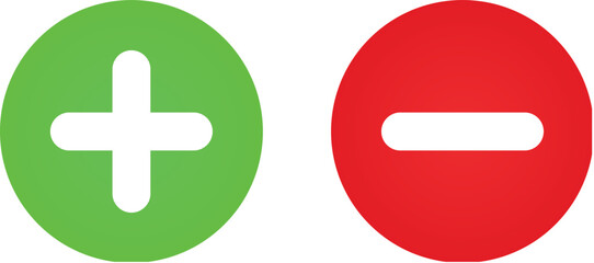 Obraz premium Positive and negative icons coloured electricity on a circular background