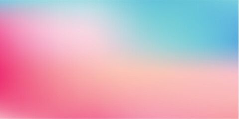 Smooth and blurry colorful gradient mesh background. Modern bright rainbow colors. Easy editable soft colored vector banner template. Premium quality