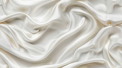 Fototapeta premium A close-up image of white satin fabric draped smoothly, revealing its soft texture and subtle sheen SEAMLESS PATTERN