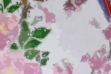 Oil paintings and various flowers, lotus leaves, lotus flowers, fish, cats, dogs, chrysanthemums, birds, roses, peonies, geometric abstract beauty