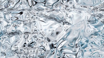 Abstract background with a silver liquid surface, showing ripples and reflections SEAMLESS PATTERN