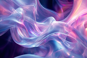 a purple and blue abstract painting, Ethereal Glassmorphism inspired background