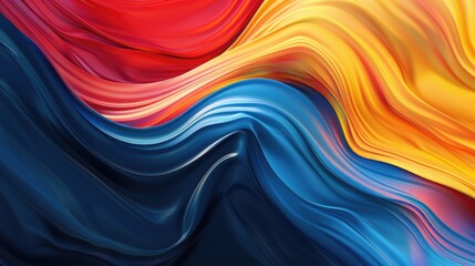 Fototapeta premium Abstract background yellow blue red color flow grainy wave dark noise texture cover header wallpaper design