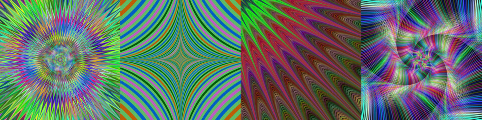 Abstract digital art background set