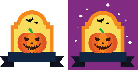 Halloween Style Card/Banner/Invitation Letter Template With Empty Space for Text. With/without Background